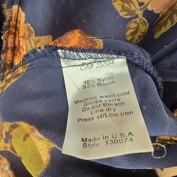 IVY JANE Velvety Floral Flowy Cardigan Navy Womens One Size Bohemian Oversized - Picture 7 of 10